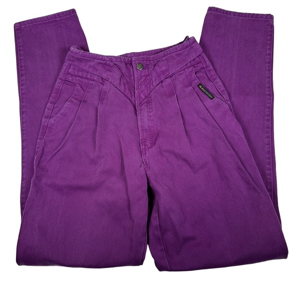 Rocky Mountain vintage western jeans high rise waisted 90s Purple Pants cowgirl